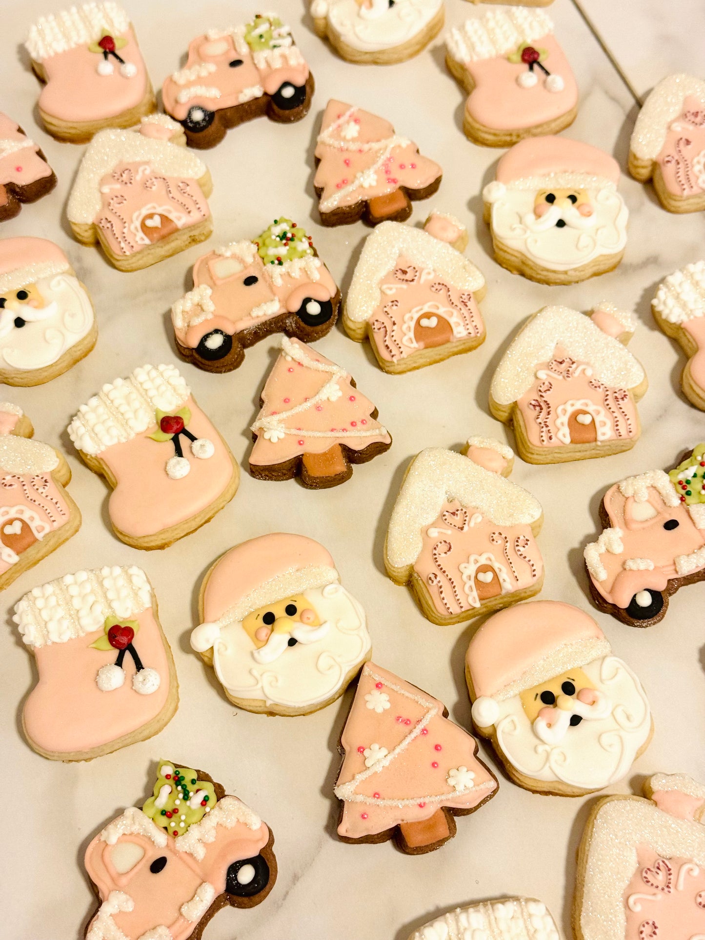 Sweet Mini Pink Christmas Cookie Set