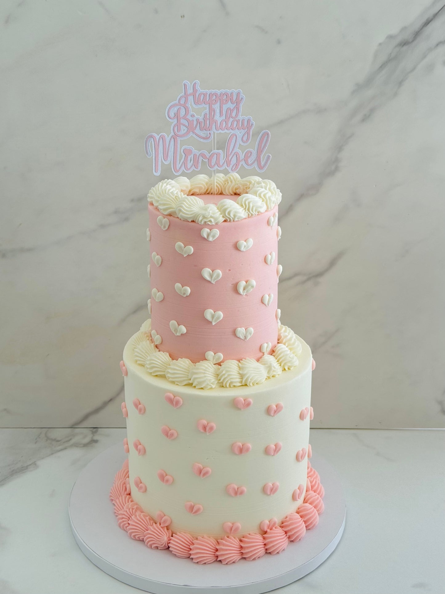 The Pink & White Cake