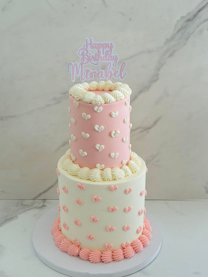 The Pink & White Cake