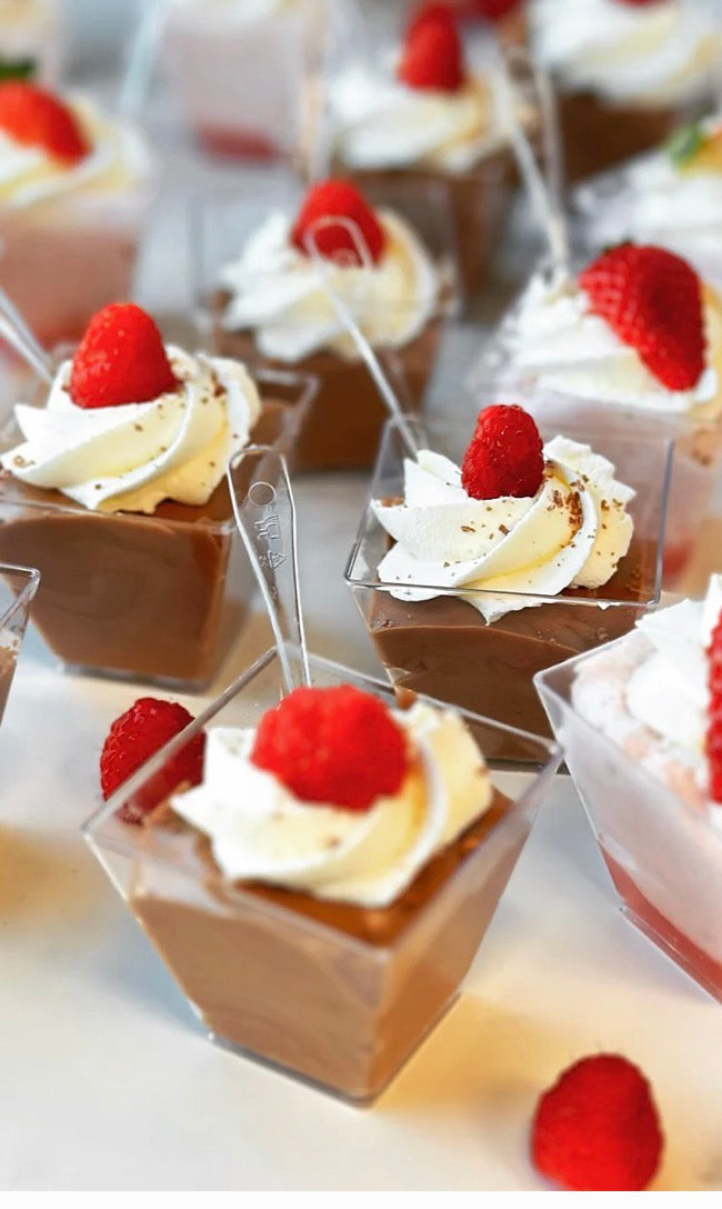 Chocolate mousse shooters