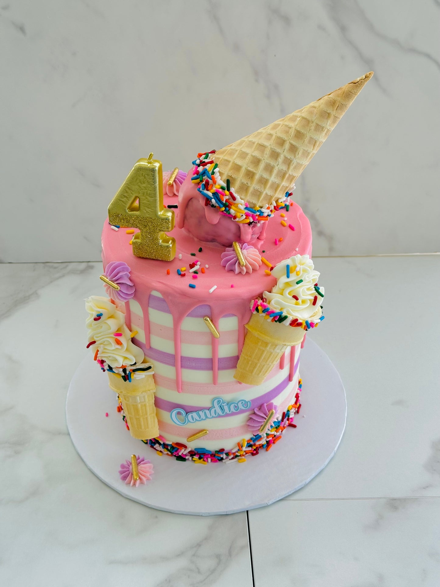 Ice Cream Drip Cake