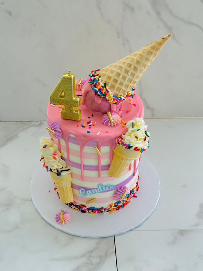 Ice Cream Drip Cake