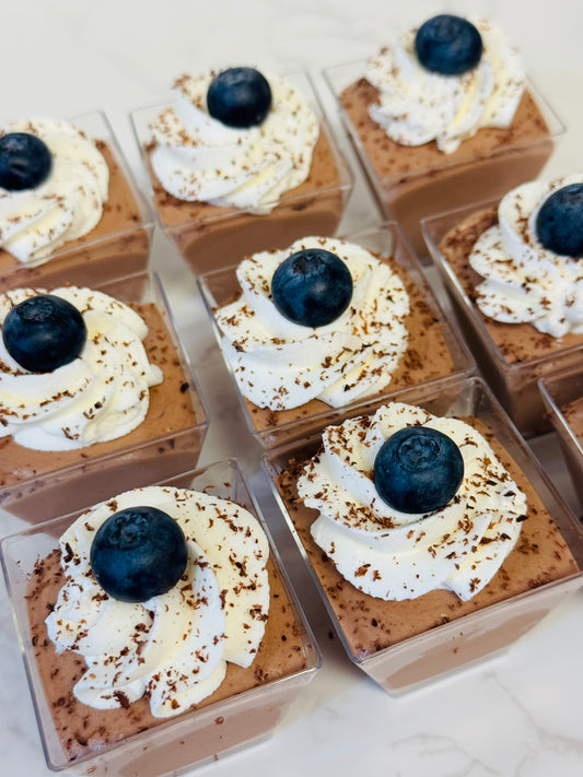 Chocolate mousse shooters