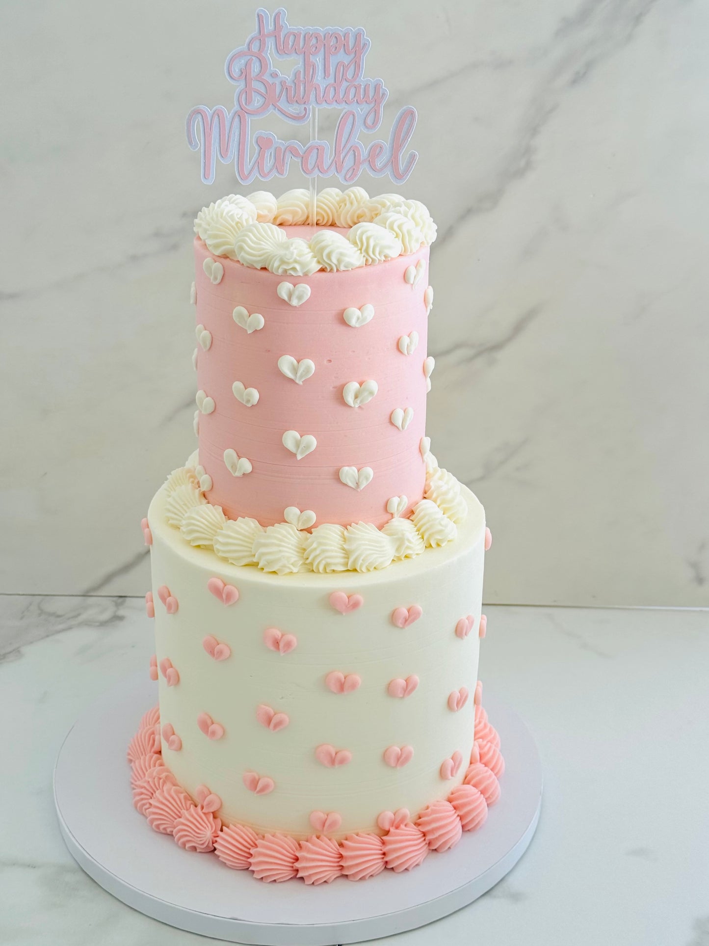 The Pink & White Cake