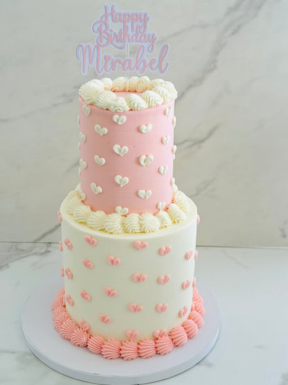 The Pink & White Cake