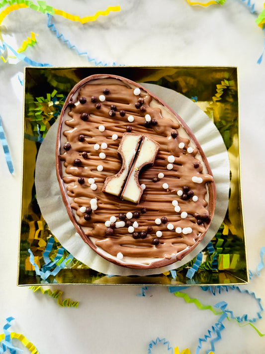 Spoonable Kinder Cheesecake Chocolate Easter Egg