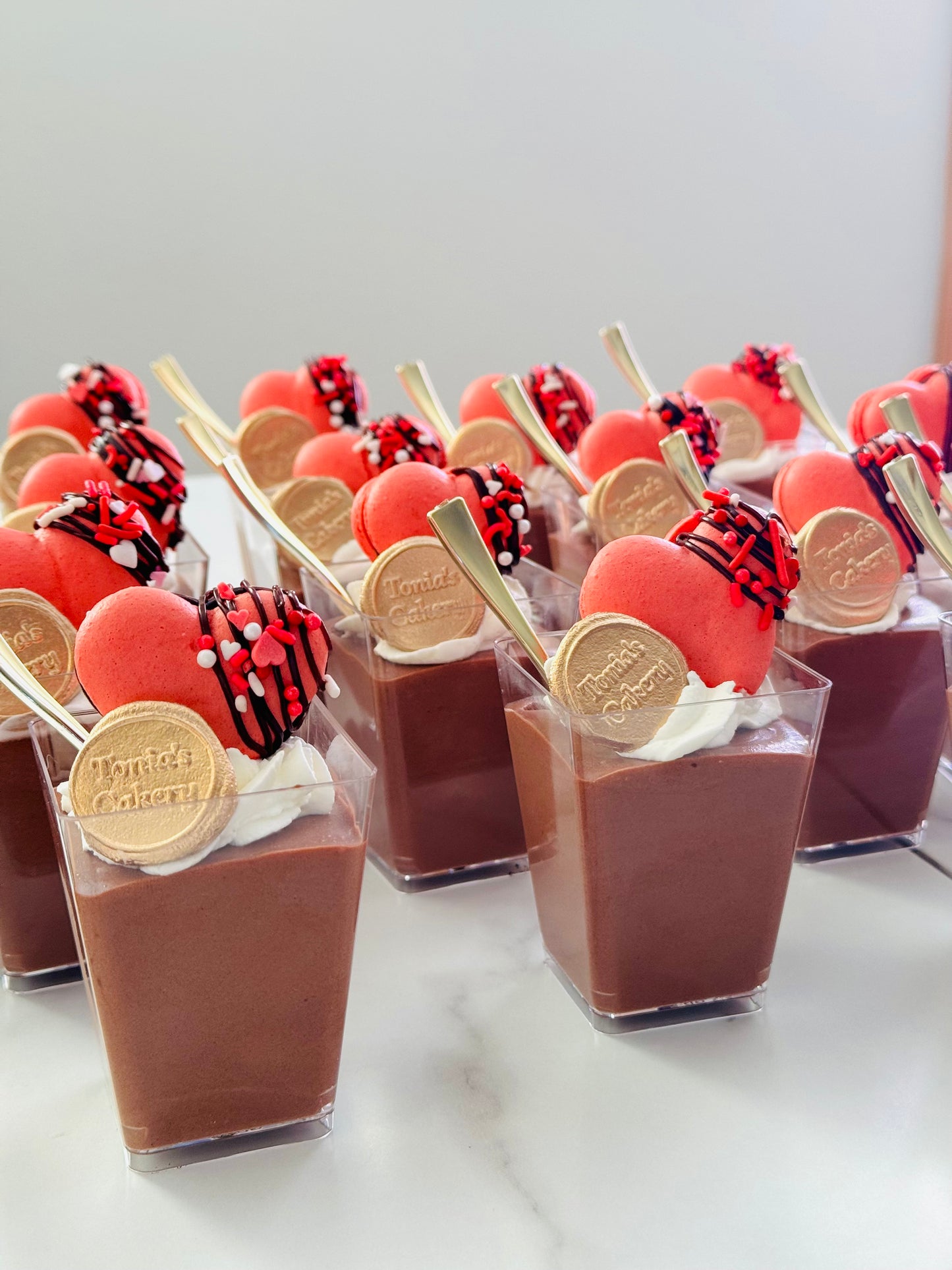 Chocolate mousse shooters