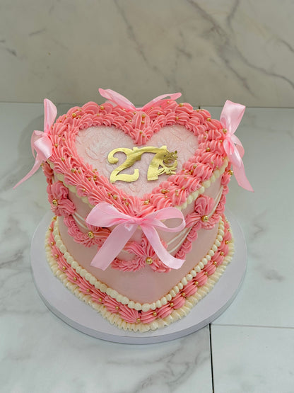 Heart Vintage Cake